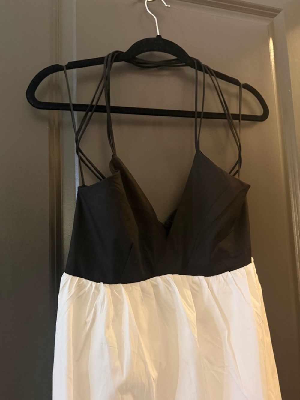 Fashion Nova Black & White Strappy Dress